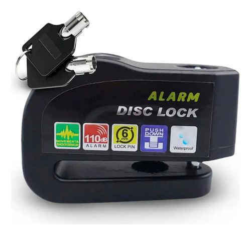 Candado Tranca Disco Freno Moto - Alarma Potente