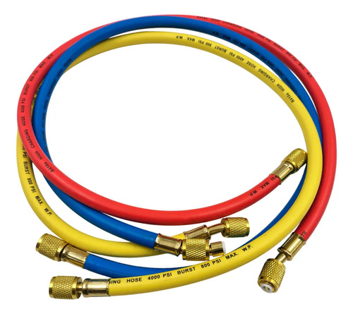 Set Mangueras R410 R22. Manometro Aire Refrigeracion 1.20mt.