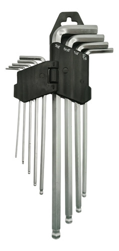 Juego 9 Llaves Allen Pulgadas | Davidson Gris