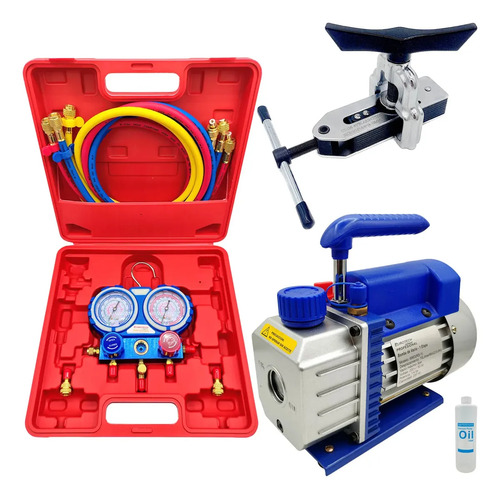 Bomba Vacío + Manifold + Balonadora - Refrigeracion Eurotech
