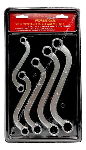 Llaves Estriadas Curvas Tipo S | 10-19mm. | Eurotech