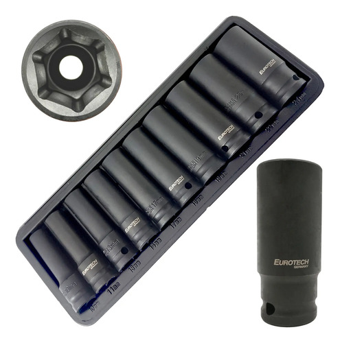 Tubos Dados Largos De Impacto - Juego 10 Pcs - Eurotech