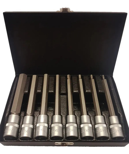 Puntas Allen Largas - Dado Enc. 1/2 - 8 Pcs - Eurotech