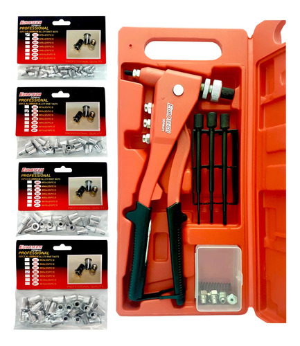 Remachadora Rosca Tuerca + Remaches M3 M4 M5 M6 | Eurotech 4