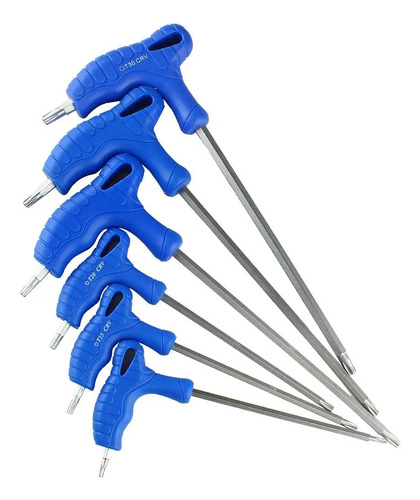 Llaves Torx Con Mango T - Set X6 | Davidson Azul