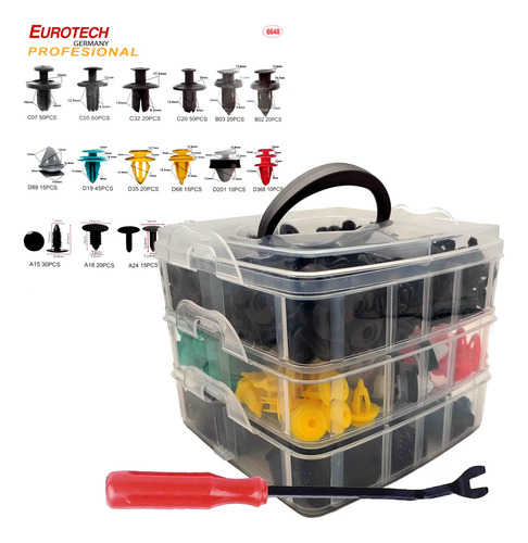 435 Broches Grandes - Tapizado Panel Auto | Eurotech Negro