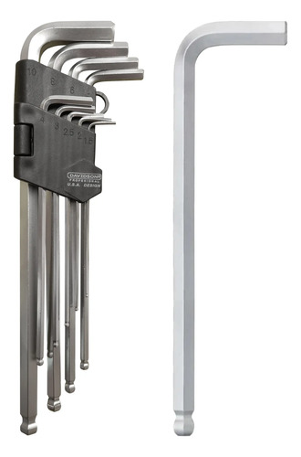 Juego 10 Llaves Allen 1,5-10mm + 12mm | Davidson Gris