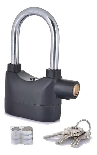 Candado Con Alarma Arco Largo - Para Casa Local Moto Y Bicicleta