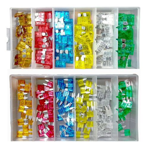 Fusibles Auto Surtido 120 Grandes + 120 Chicos | 5 A 30 Amp
